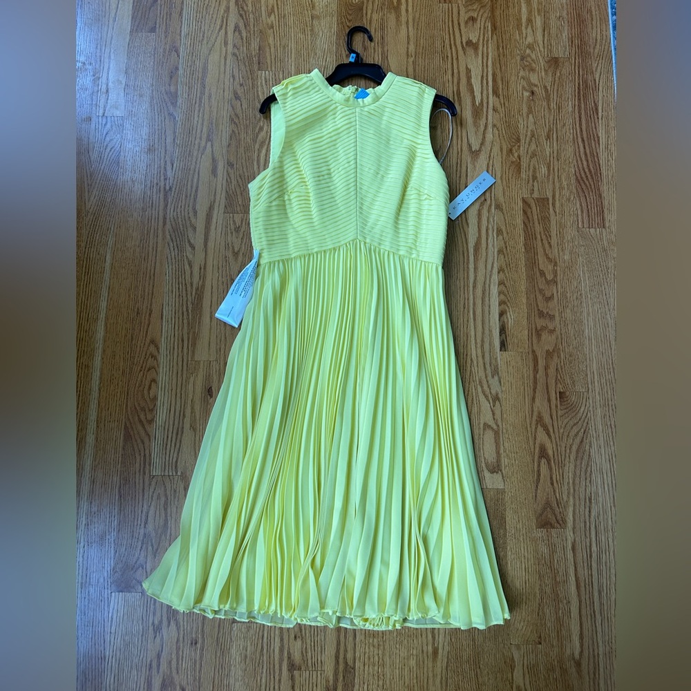 Kay Unger Sunny Yellow Midi Dress